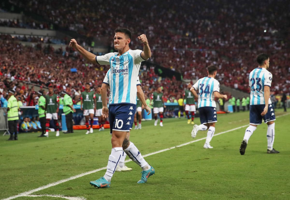 Matías Rojas cuando jugaba en Racing. Foto: NA.