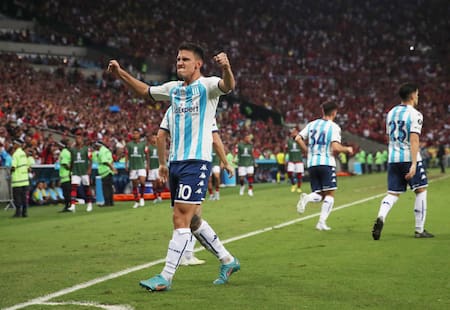 Matías Rojas cuando jugaba en Racing. Foto: NA.