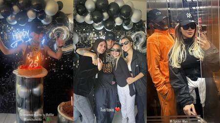 Wanda Nara le festejó el cumpleaños a L-Gante. Fotos: redes