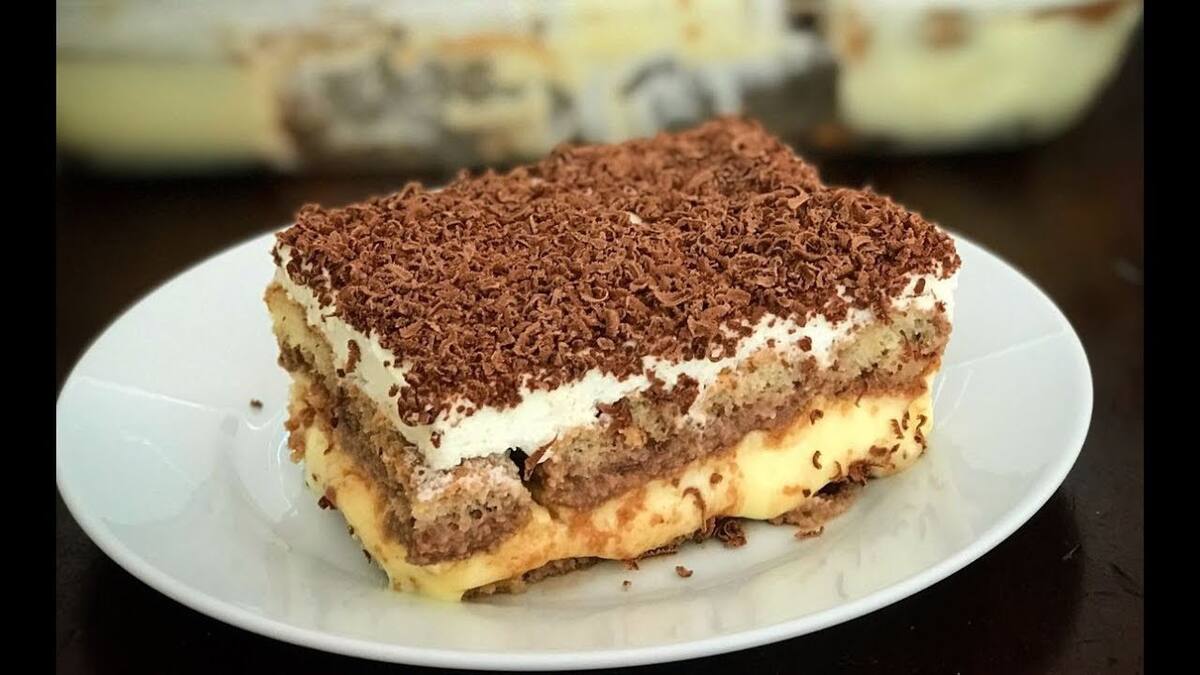 Postre frío con vainillas. Foto: captura YouTube