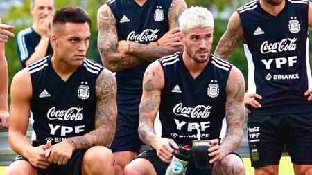 Rodrigo de Paul en un entrenamiento con la Selección. Foto: @RodrigodePaul
