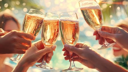 Brindis de fin de año.