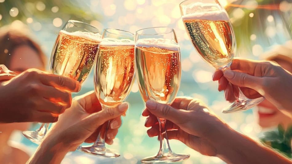 Brindis de fin de año.