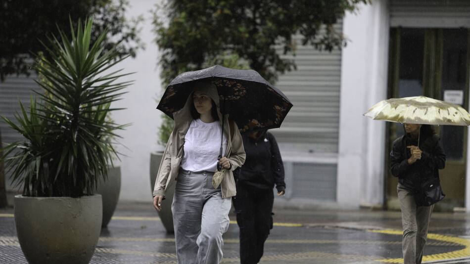 Lluvias en la Ciudad de Buenos Aires. Foto: NA.