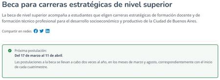 Una beca para estudiantes de carreras estratégicas. Foto: buenosaires.gob.ar.