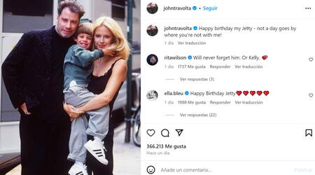 El emotivo posteo de John Travolta. Foto: Instagram/JohnTravolta