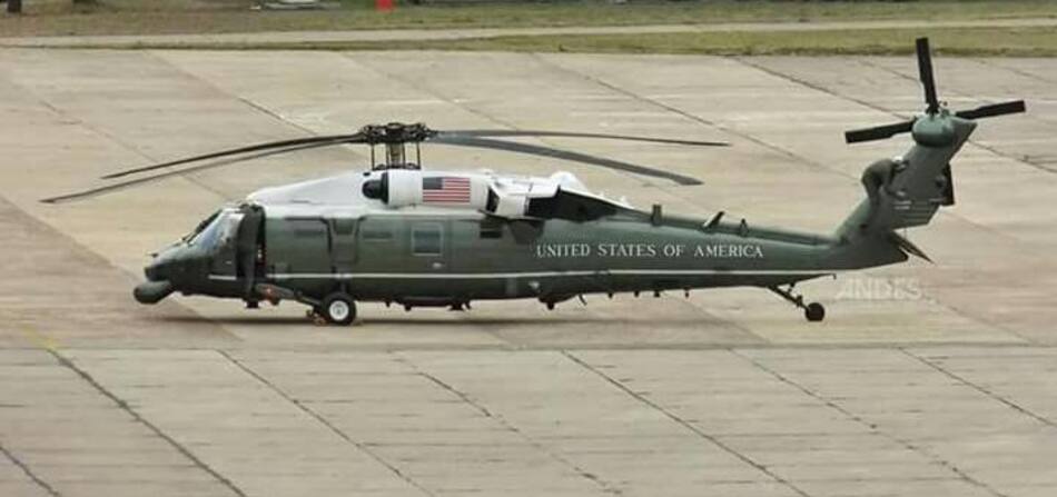 Avión de la seguridad de Estados Unidos por la seguridad de Trump