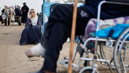 Pacientes del Hospital Naser de Gaza. Foto: Reuters.