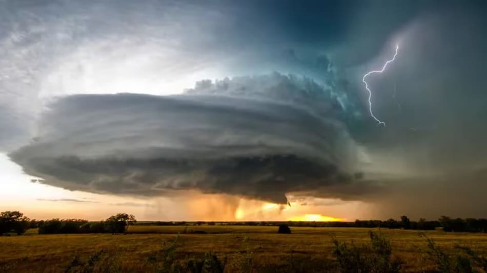 Tormenta supercelda en Buenos Aires. Foto X.