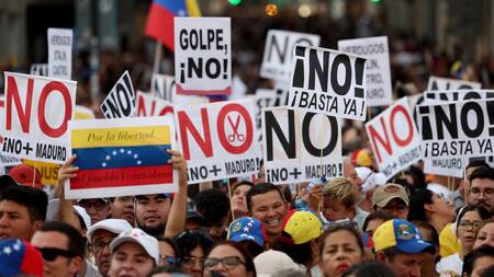 Protestas en Venezuela. Foto: Reuters.