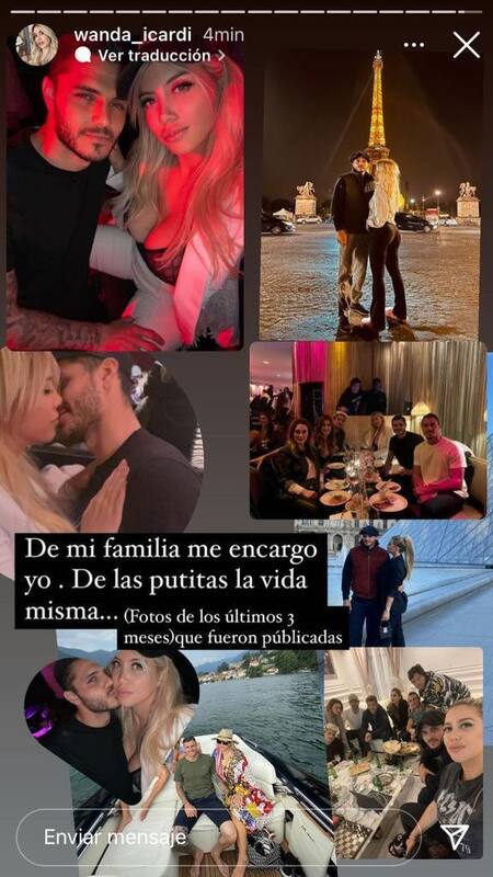Historia de Wanda Nara en Instagram