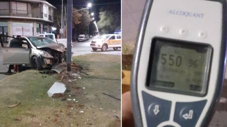 Choque y control de alcoholemia en Necochea, NA