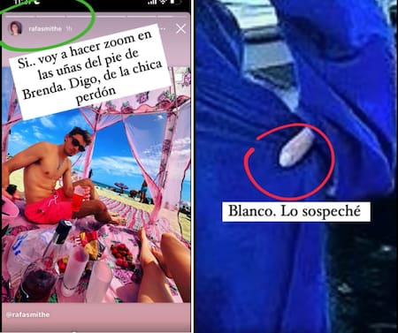 Las fotos que revelarían el presunto nuevo amor de Brenda Asnicar. Fotos: captura.