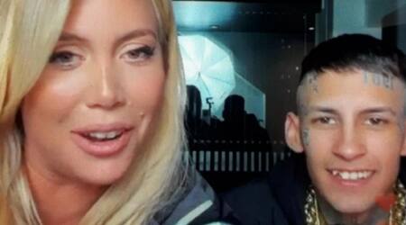 Wanda Nara y L-Gante. Foto: NA.