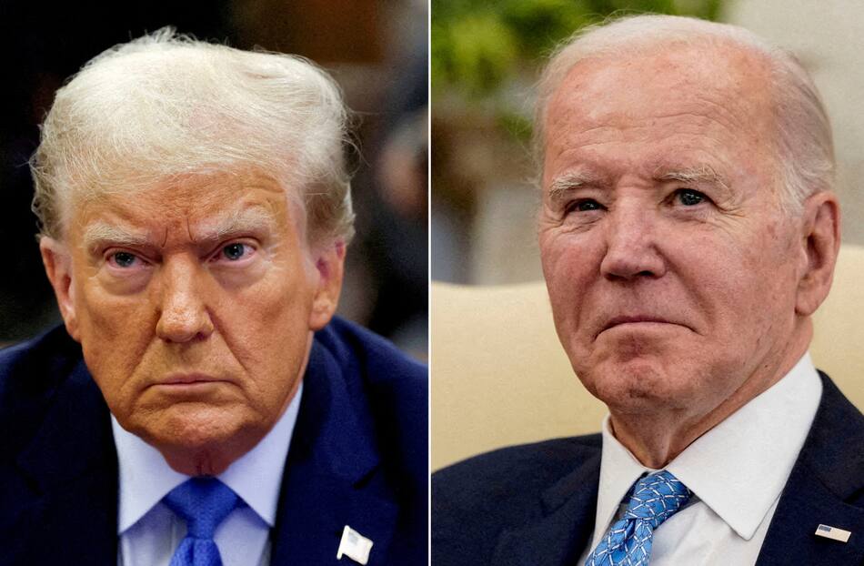Donald Trump y Joe Biden. Foto: Reuters