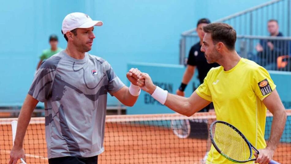 Horacio Zeballos y Marcel Granollers en el Masters 1000 de Madrid.