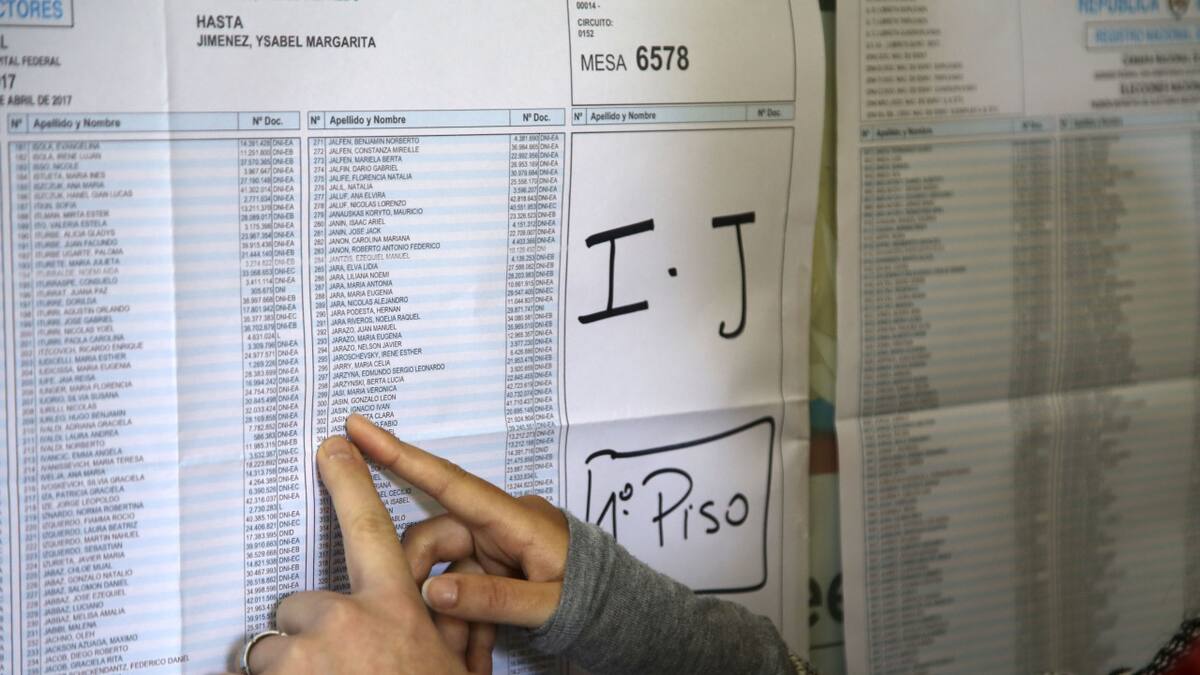 Padrón electoral; elecciones. Foto: NA.