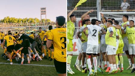 Se define la final del ascenso. Fotos: X Aldosivi y San Martín de Tucumán