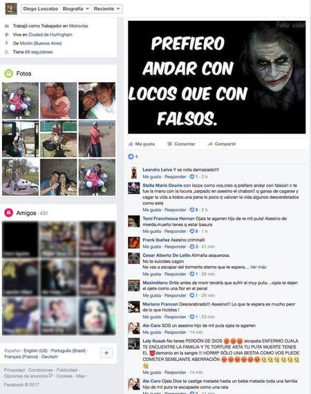 Mensaje del asesino de Hurlingham