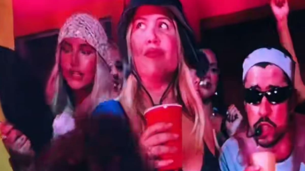 Wanda Nara junto a Bad Bunny en La Casita.