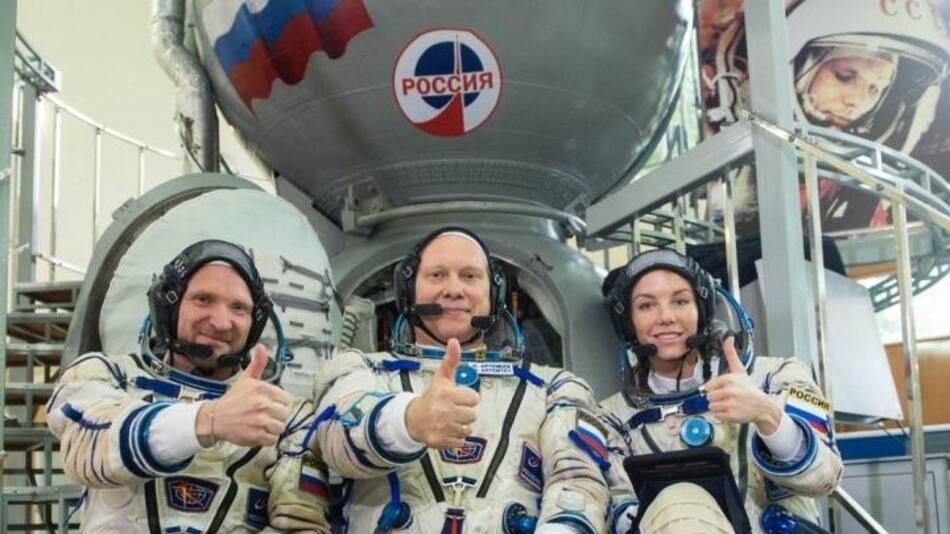 La película “El Reto” será la primera que se filmará en el espacio, Foto: Roscosmos