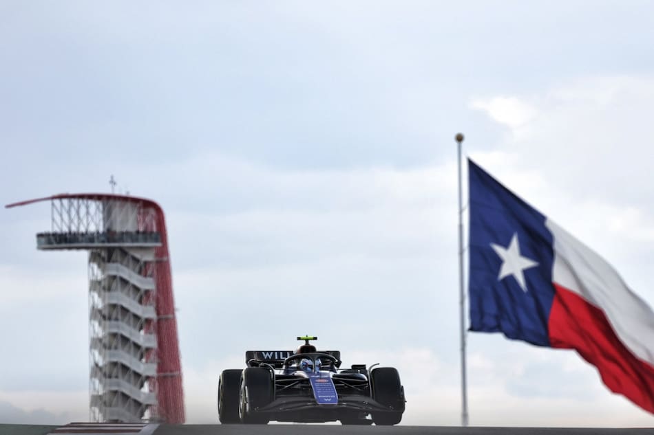 Franco Colapinto en el Gran Premio de Estados Unidos de la Fórmula 1. Foto: X.