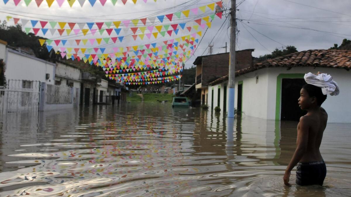 Inundaciones como consecuencia del fenómeno "La Niña". Foto: EFE.