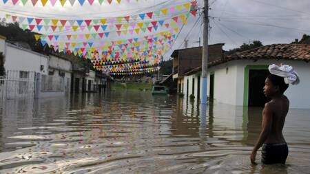 Inundaciones como consecuencia del fenómeno "La Niña". Foto: EFE.