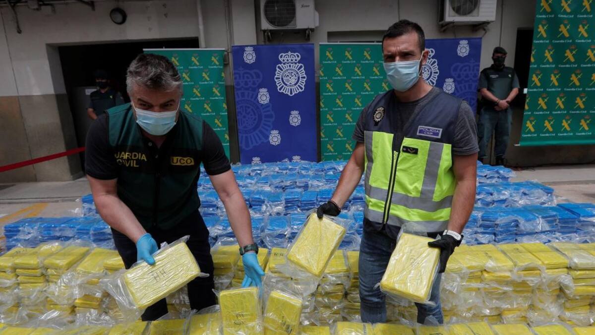 Incautan en España 3,8 toneladas de cocaína
