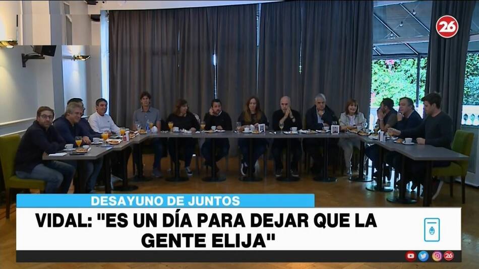 Desayuno Juntos por el Cambio , Canal 26