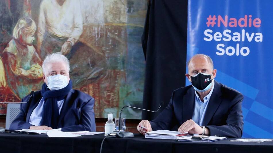 Anuncio de endurecimiento de cuarentena en Santa Fe, Perotti y Ginés González García, NA