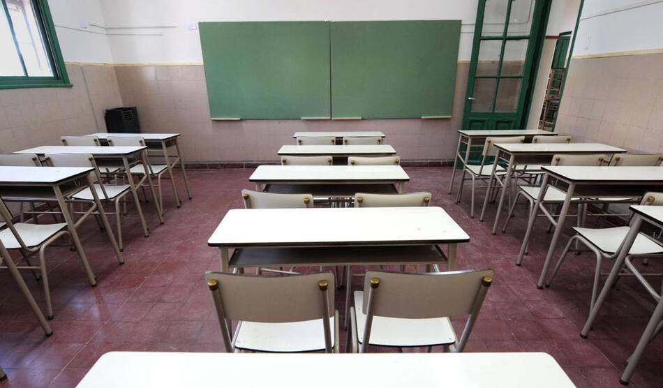 Paro docente, paro de maestros, escuela, aula vacía,