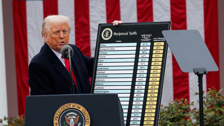 Donald Trump, aranceles de Estados Unidos. Foto: REUTERS/Carlos Barria