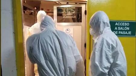 Operativo en Buquebus, coronavirus