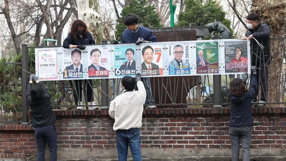 Elecciones parlamentarias en Corea del Sur. Foto: EFE.