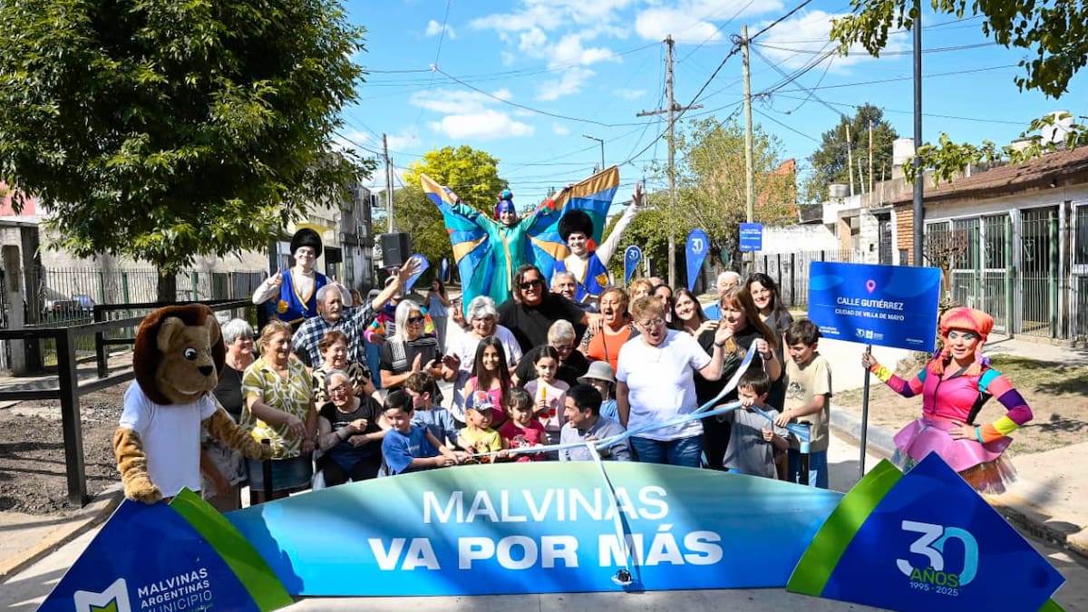 Leonardo Nardini inauguró la pavimentación de la calle Gutiérrez en Villa de Mayo.