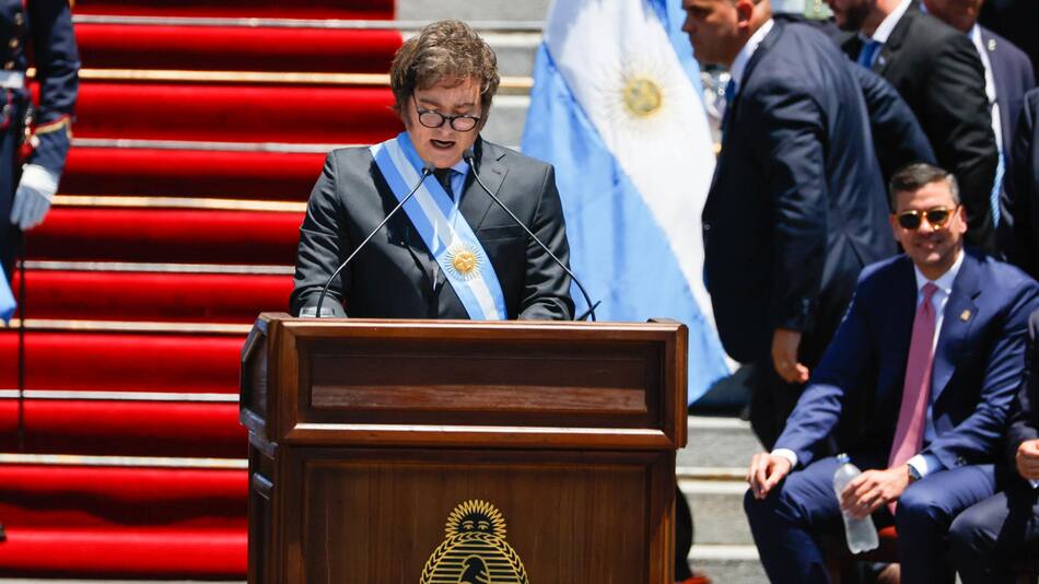 Asunción de Javier Milei. Foto: EFE