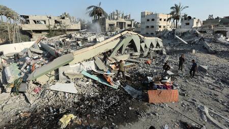Ataque de Israel a un hospital de campaña en Gaza. Foto: Reuters