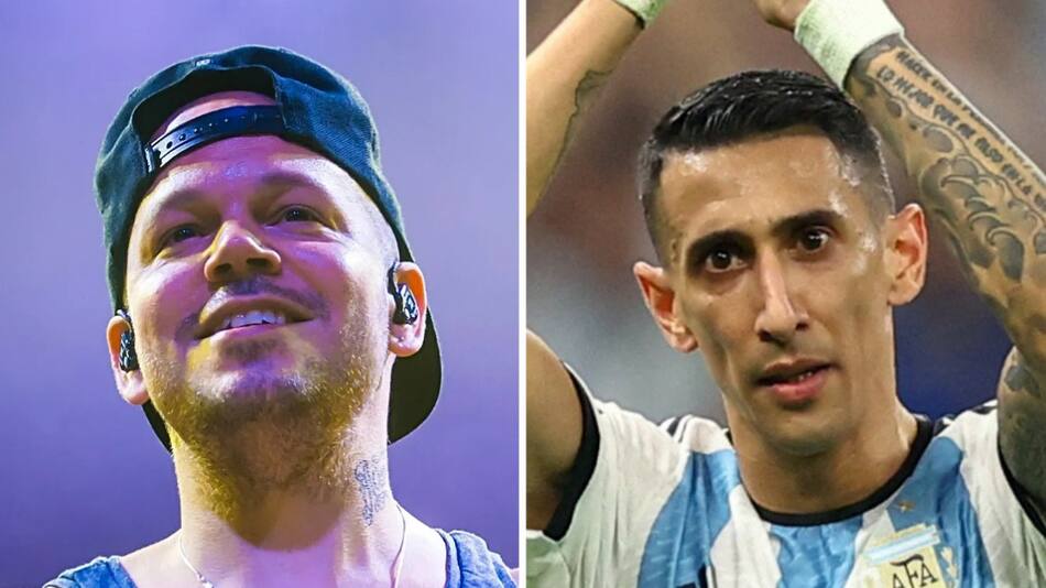 Ángel Di María agradeció la mención de Residente. Foto: NA.