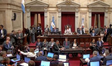 Sesión en la Cámara de Senadores
