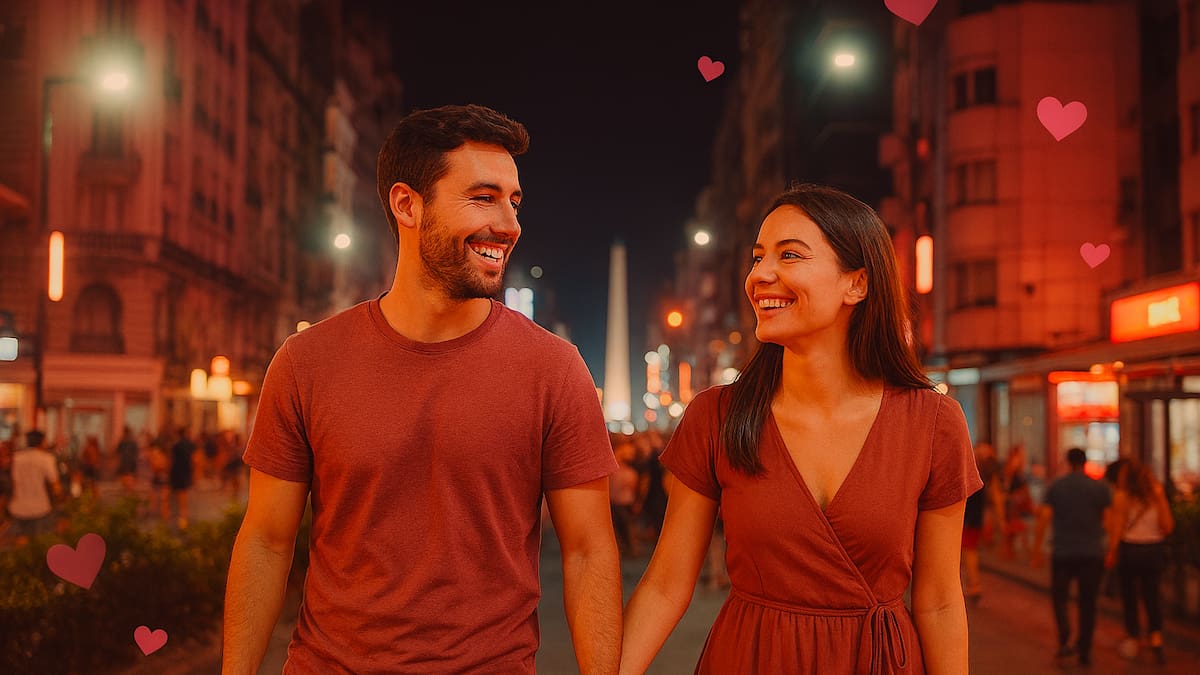 San Valentín en Avenida Corrientes