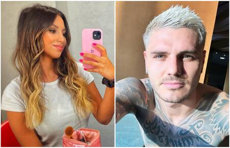 Cande Lecce y Mauro Icardi. Fotos: Instagram/candelalecce - mauroicardi.