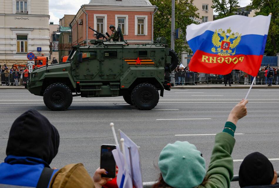 Desfile militar en Rusia por el Día de la Victoria. Foto: REUTERS/Yulia Morozova.