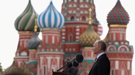 Vladimir Putin en su discurso por el Día de la Victoria. Foto: REUTERS/Vyacheslav Prokofyev