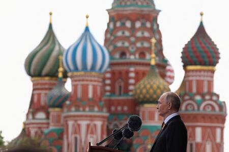 Vladimir Putin en su discurso por el Día de la Victoria. Foto: REUTERS/Vyacheslav Prokofyev