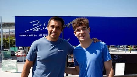 Fernando Belasteguín junto a Franco Colapinto.