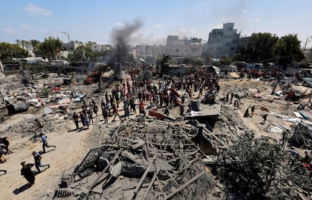 Ataque de Israel en zona humanitaria en Gaza. Foto: Reuters