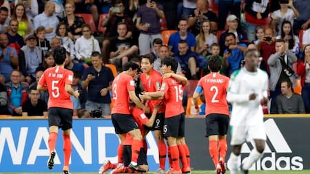 Mundial Sub 20: Festejo de Corea del Sur ante Senegal
