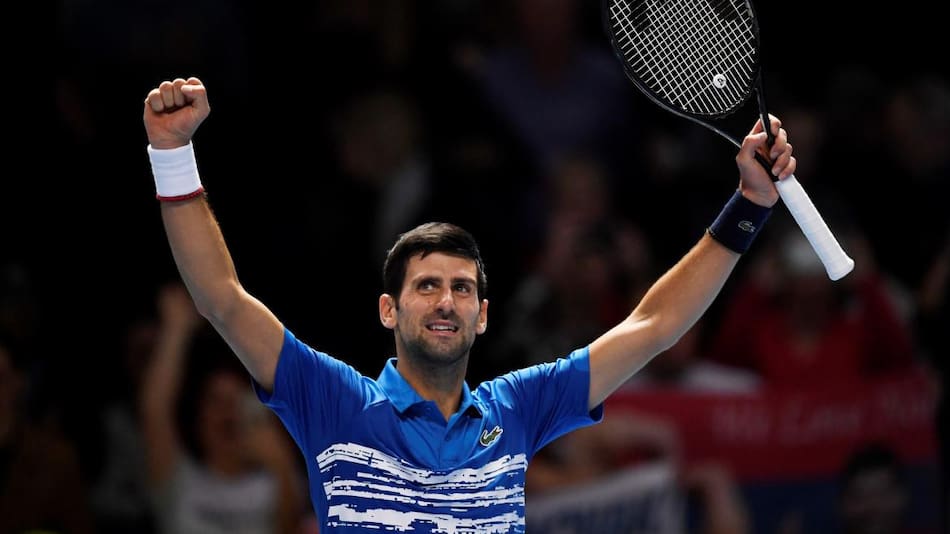 Festejo de Djokovic en el ATP Finals, REUTERS