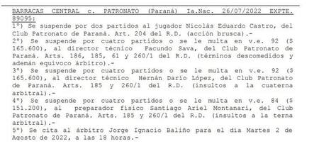 Sanción a Facundo Sava. Foto: NA.